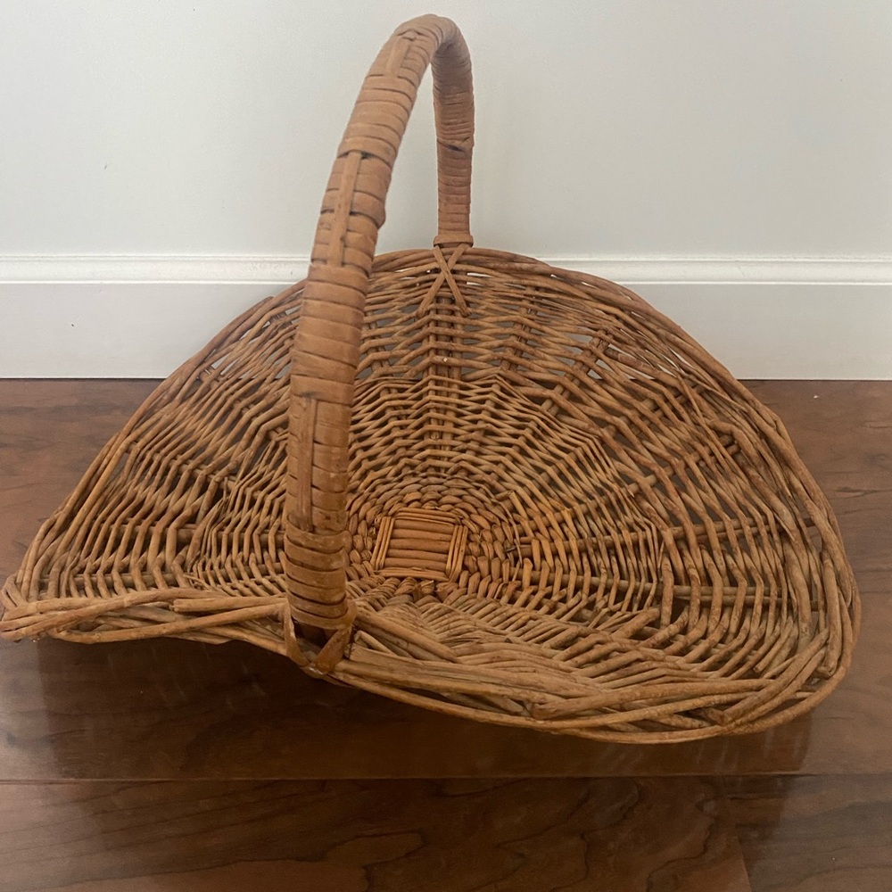 Vintage wood gathering basket